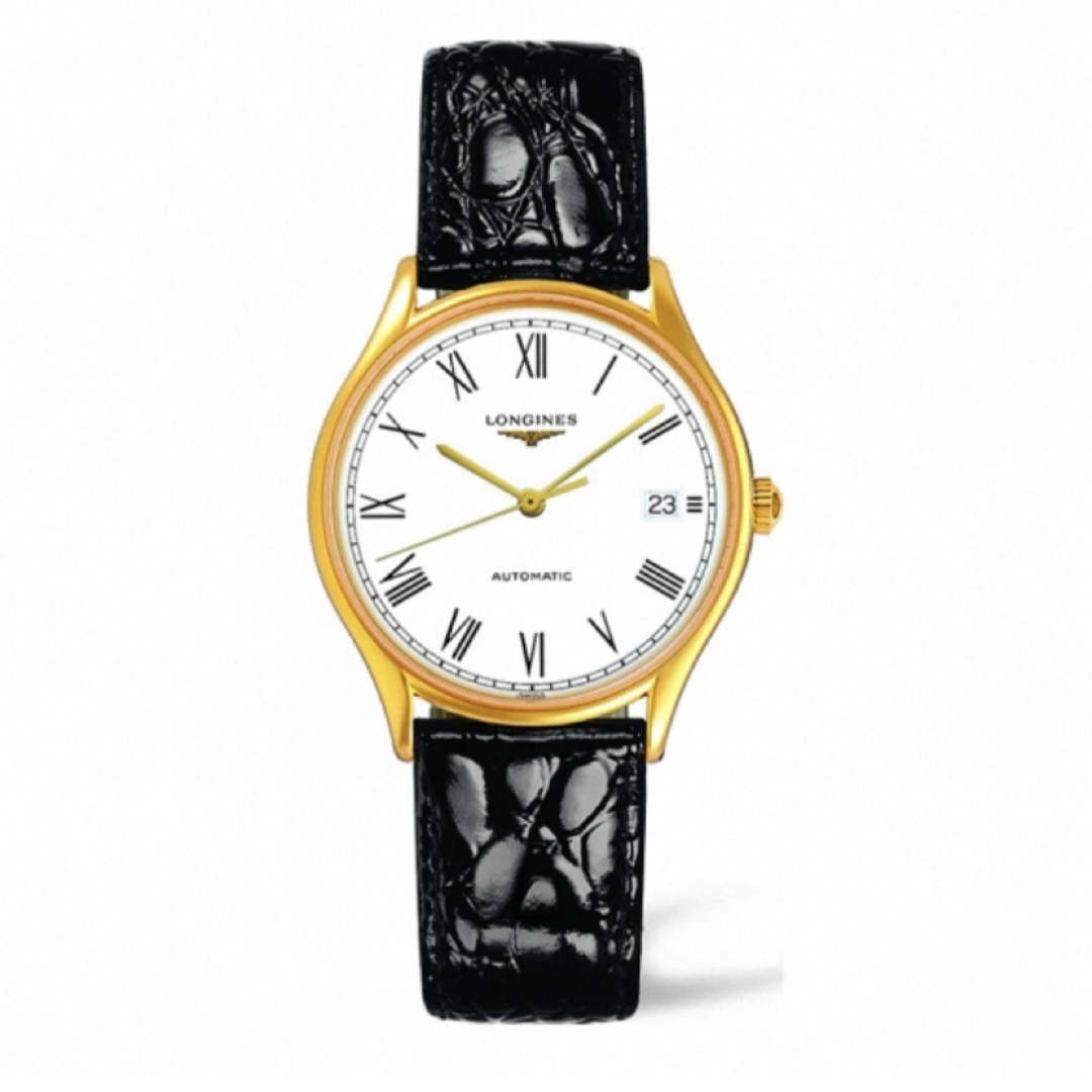 99新 Longines/浪琴 律雅860/35mm/罗马文刻机械男士表/