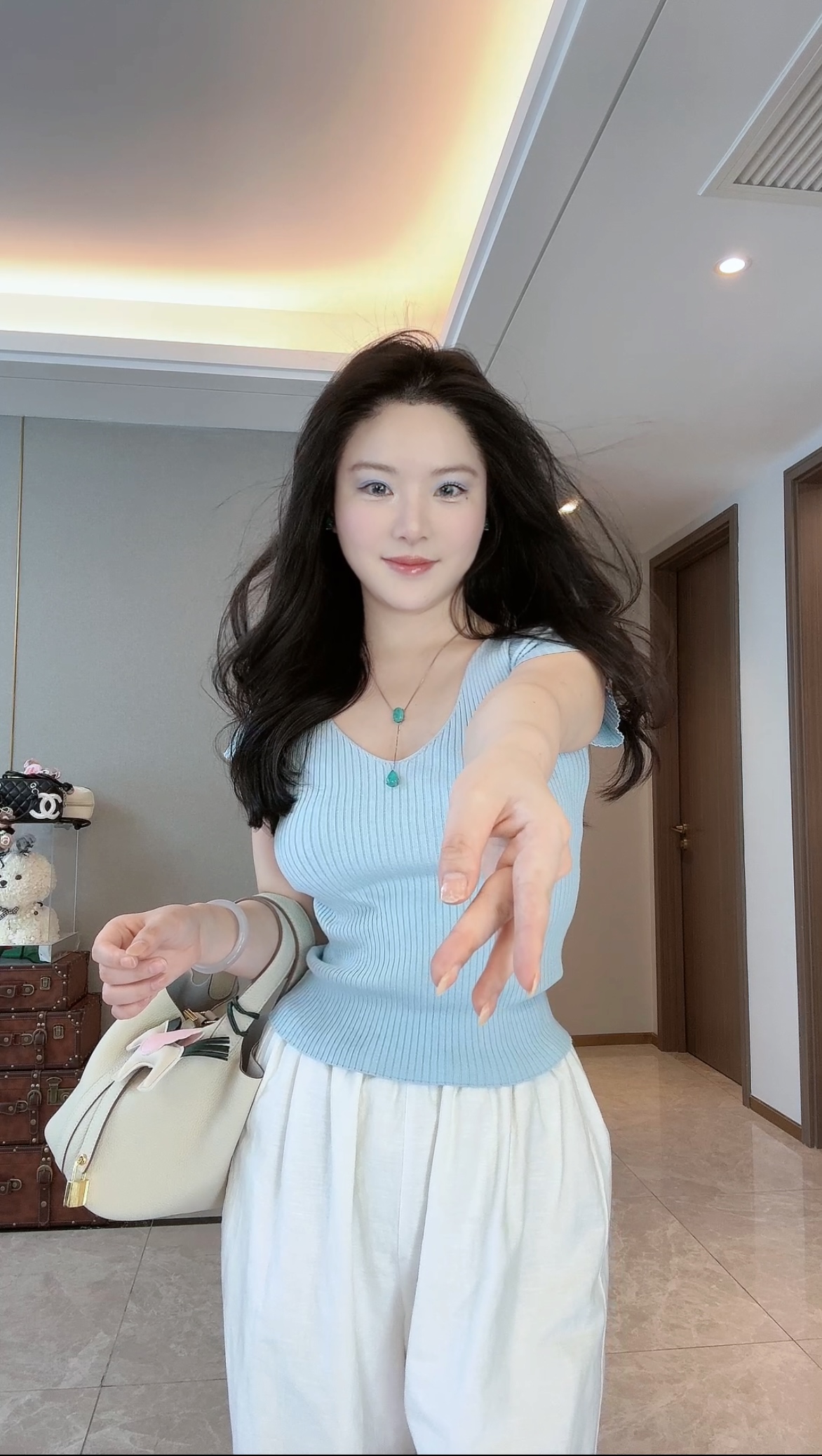 TSmall/你很特别/坑条高密度针织夏款短T