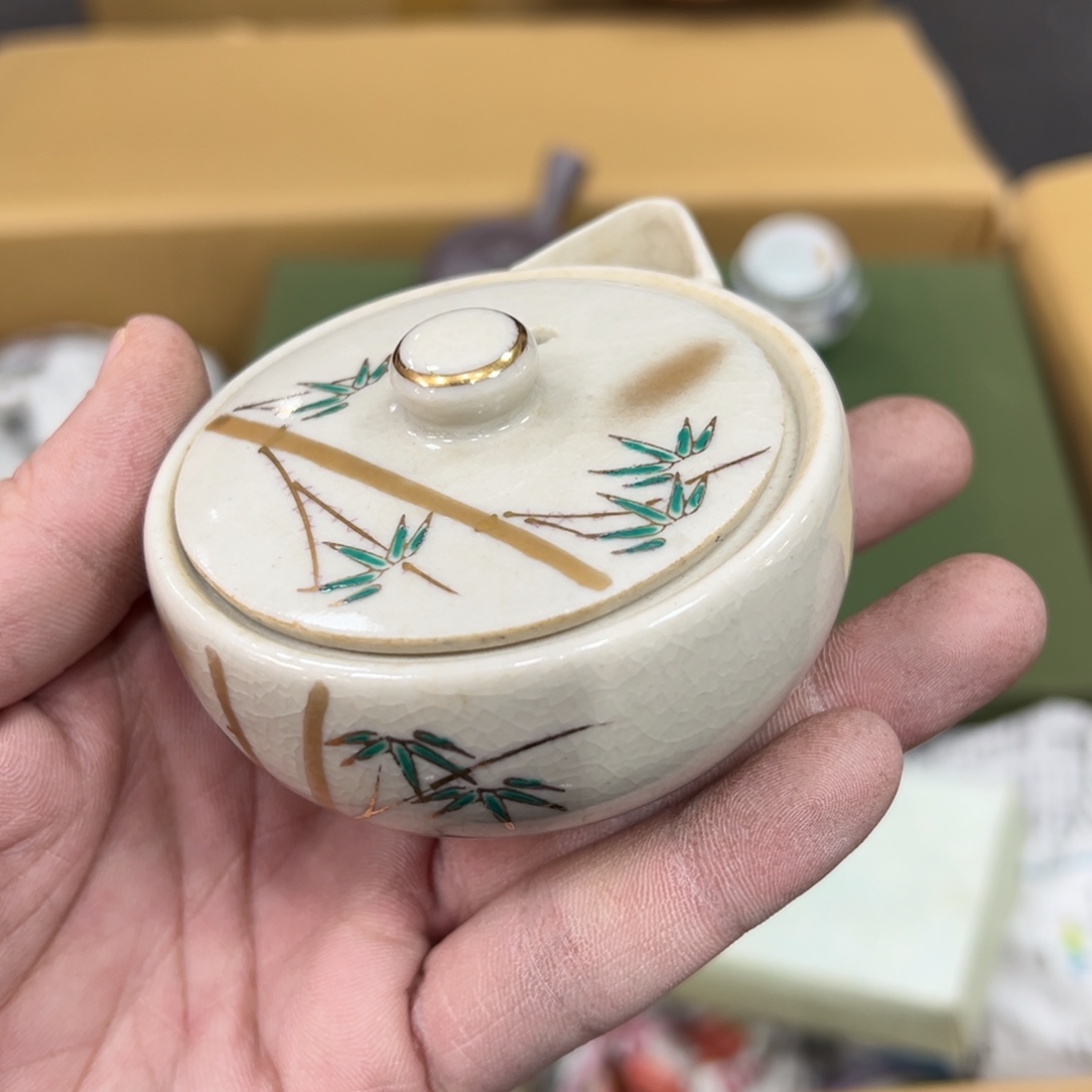 陶瓷日本中古工艺品摆件