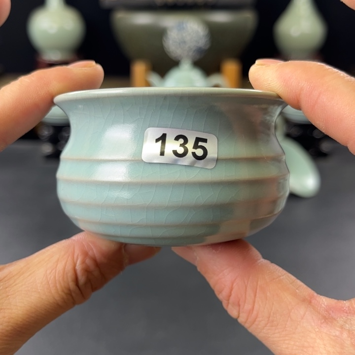 杯仿古釉汝官窑弦纹杯135号