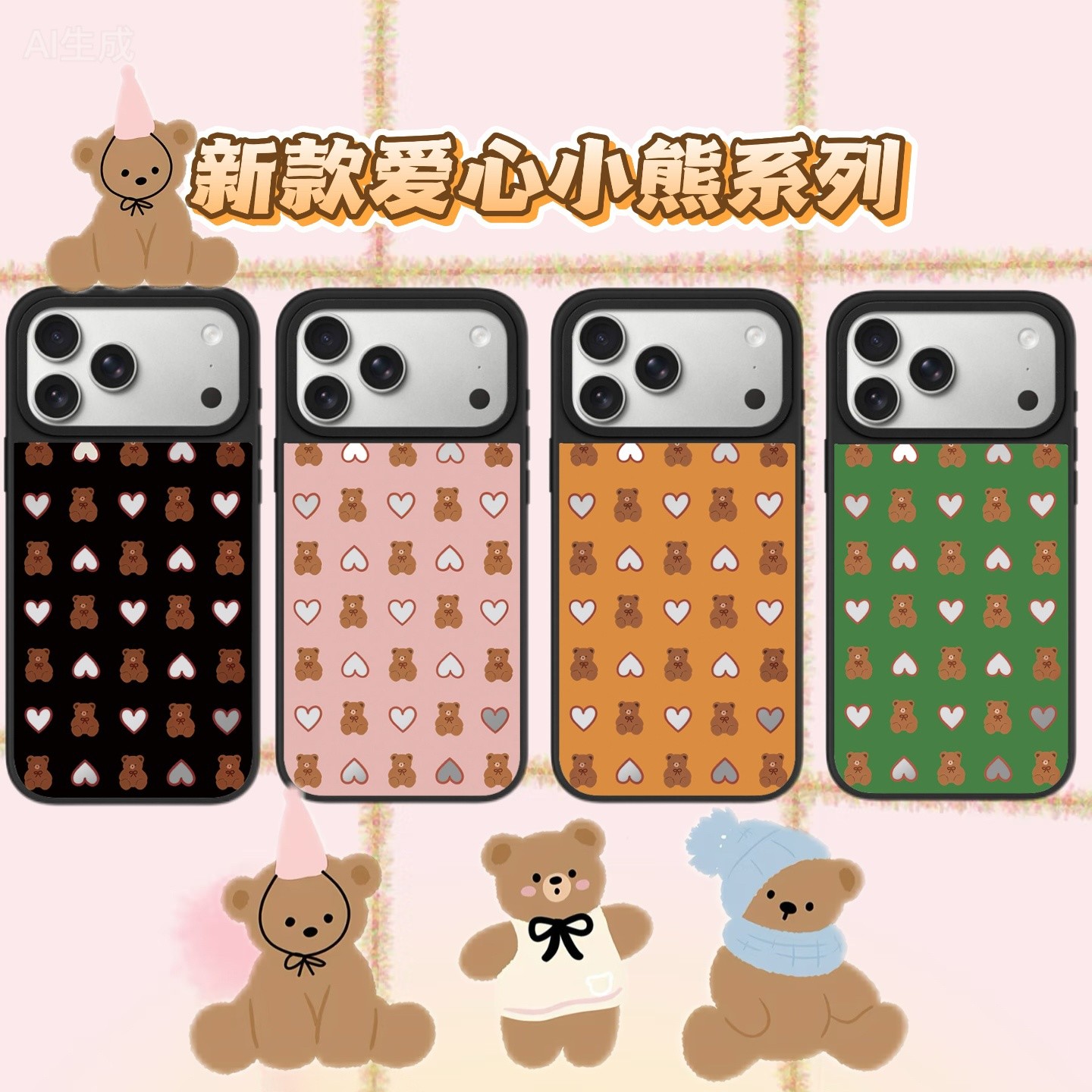 【多巴胺缤纷系列】镜面17promax手机壳适用于16pm防摔15p可爱