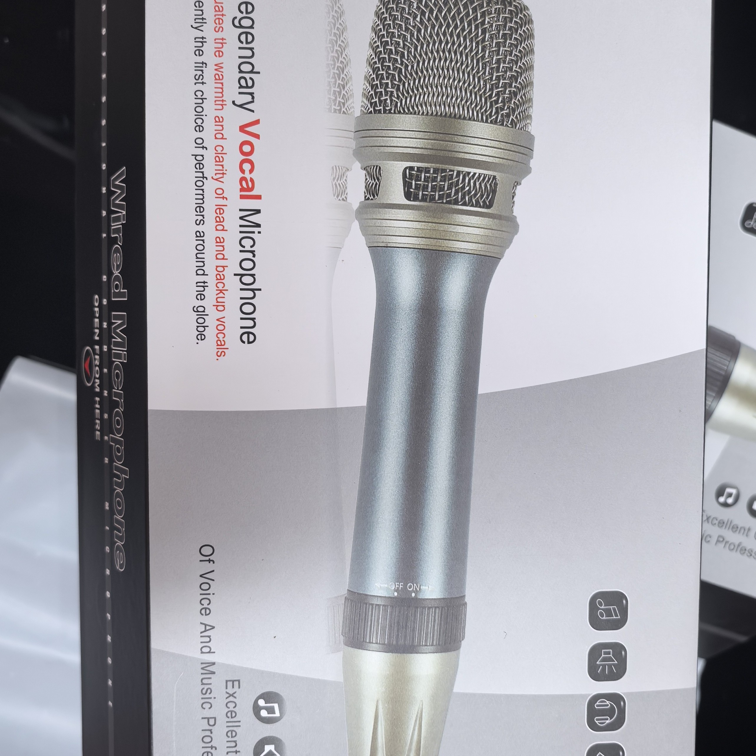 9新  不包邮 biner有线麦克风一只配线