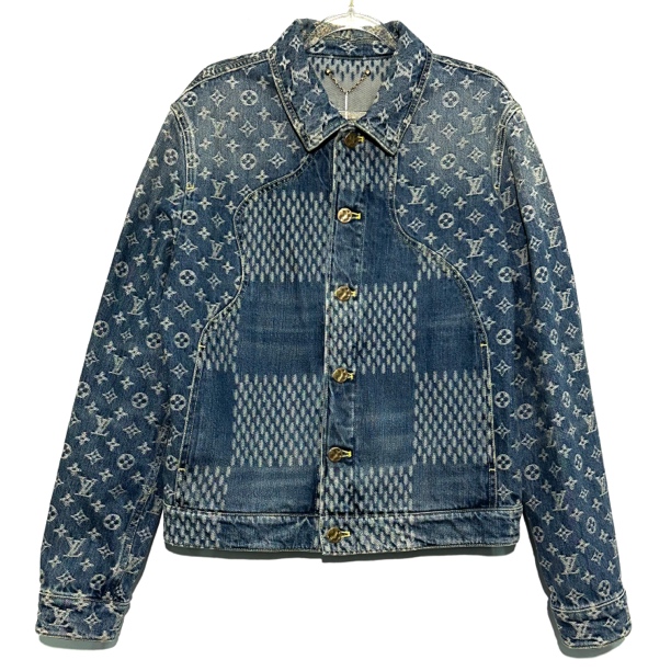 99新 LouisVuitton/路易威登 44码 满印Nigo联名牛仔外套 0653