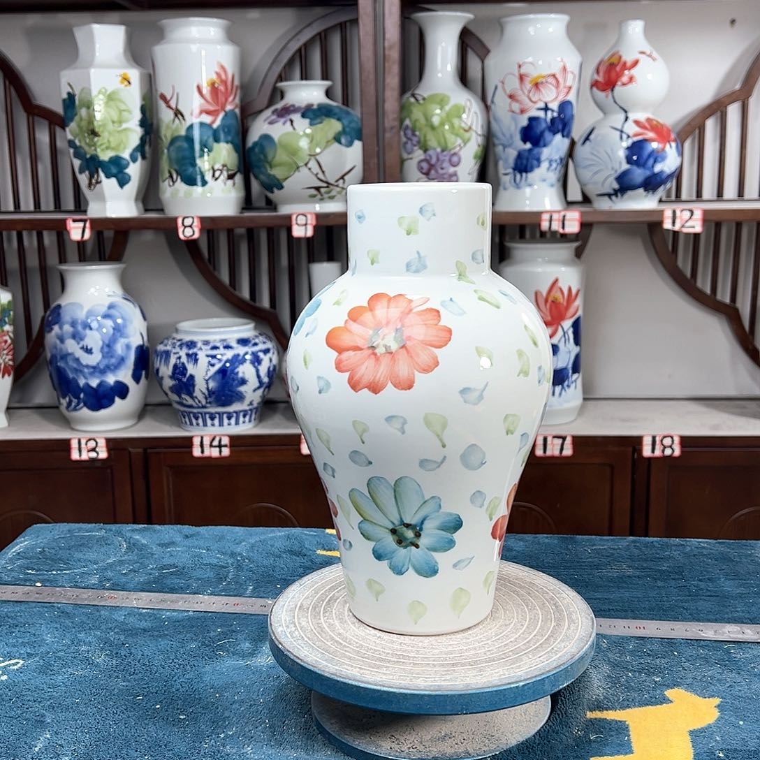 摆件景德镇陶瓷直口