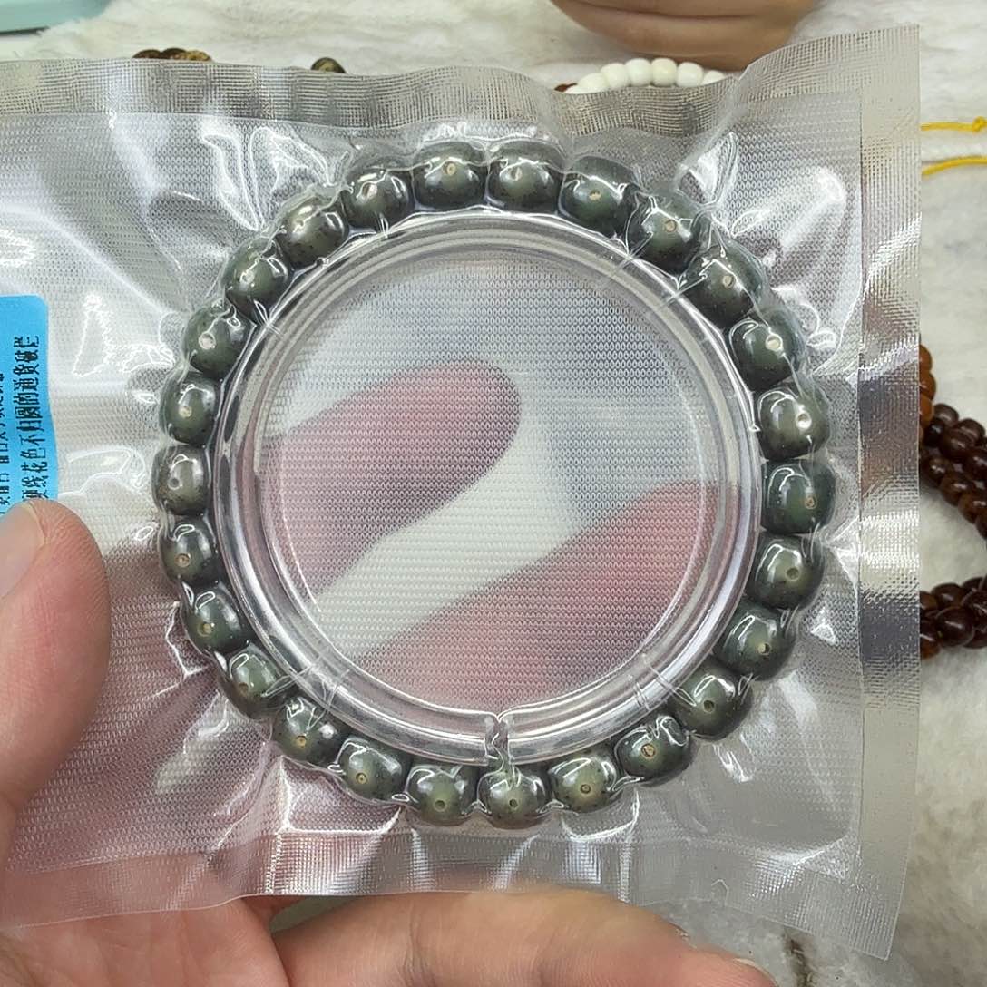 星月菩提手串58绿星月菩提单圈9×8