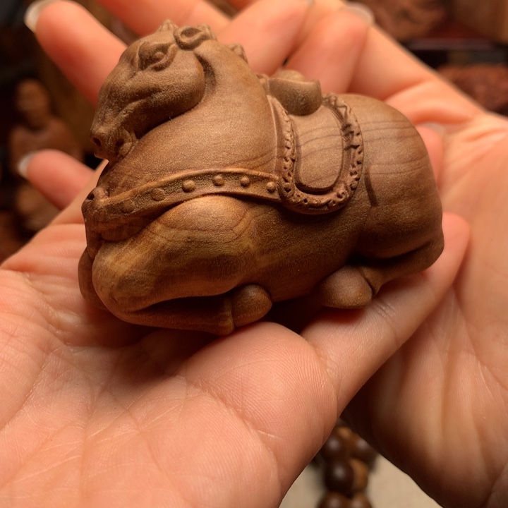 檀香木把件老山檀木马