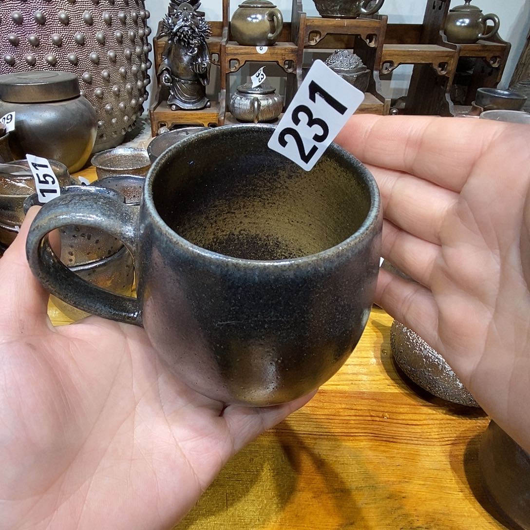 高温柴烧陶泥马克杯