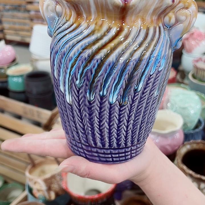 有孔，凑单福利满10元发货陶瓷多肉花盆！