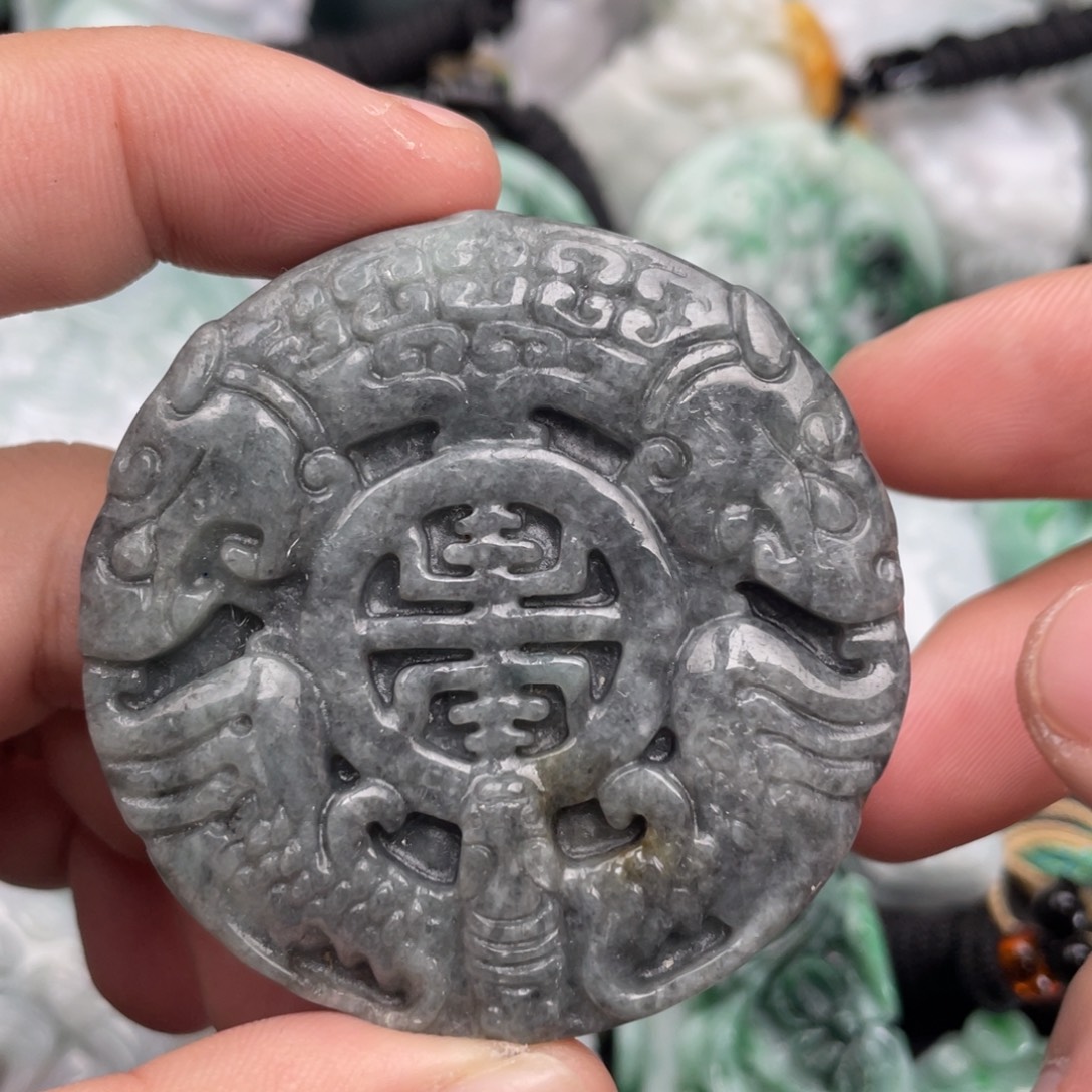 翡翠未镶嵌吊坠(不含链)