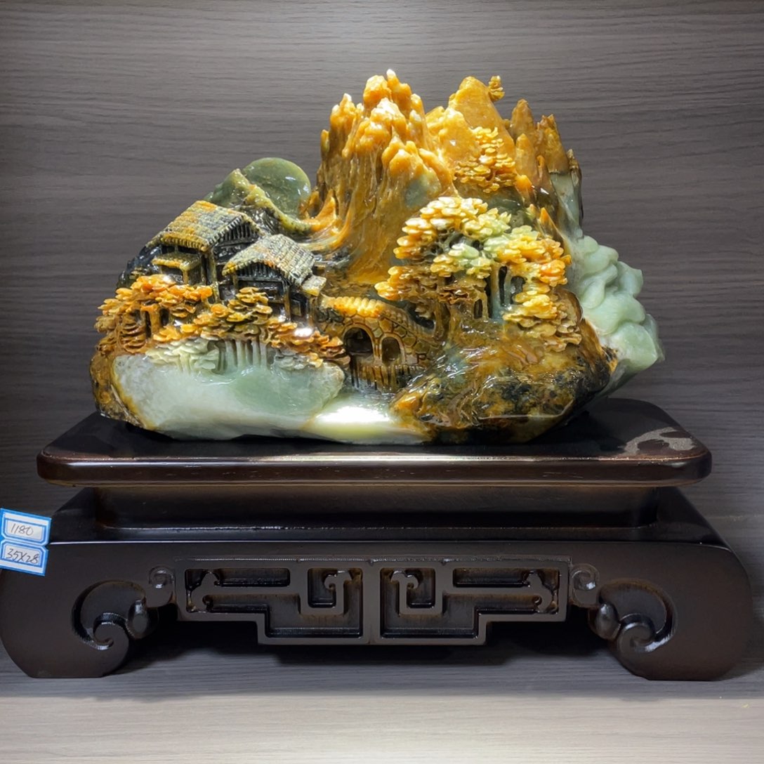 蛇纹石玉（覆膜）珠宝奇石未镶嵌