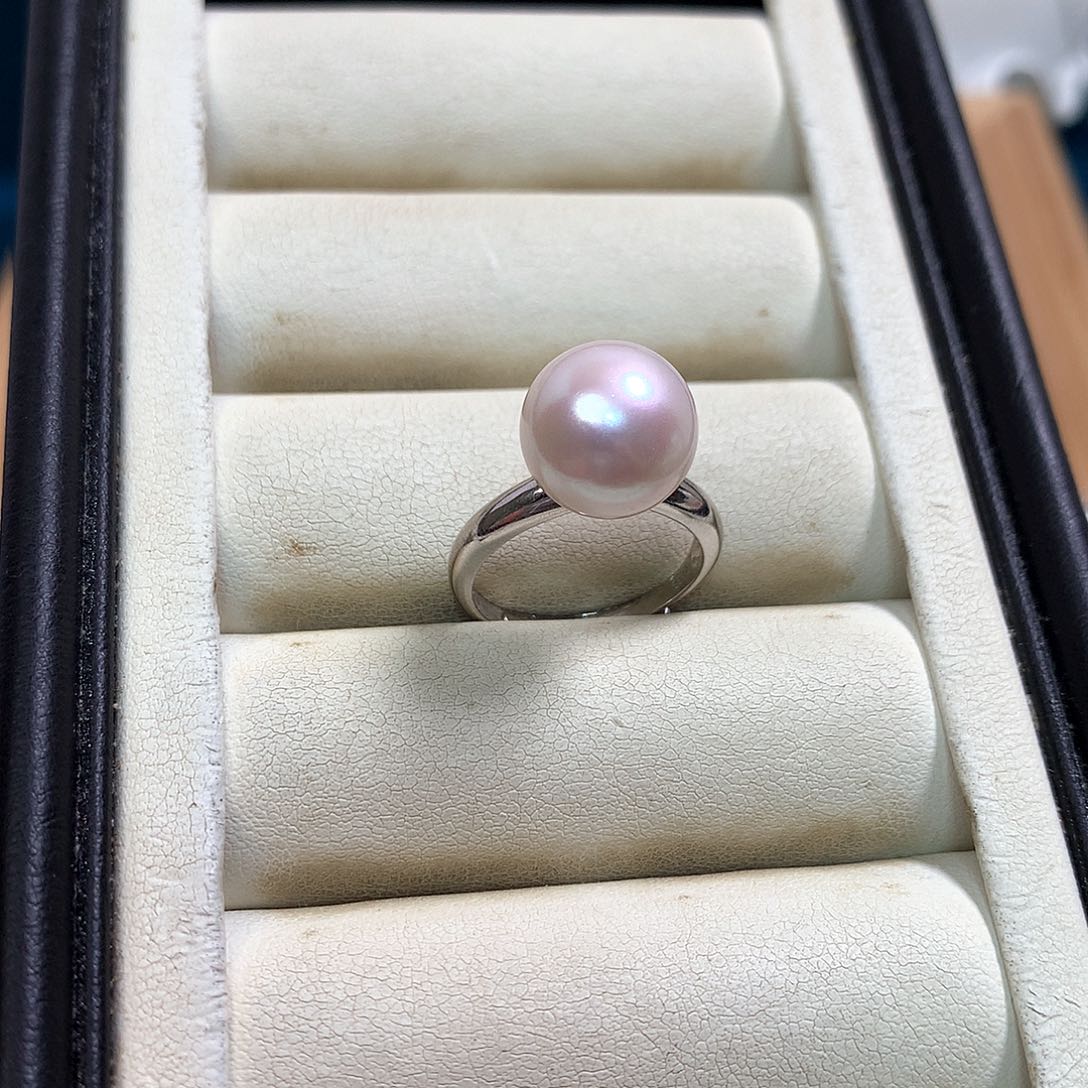 淡水珍珠戒指银S925镶嵌