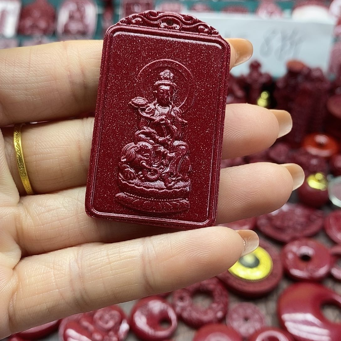 天然辰砂朱砂吊坠