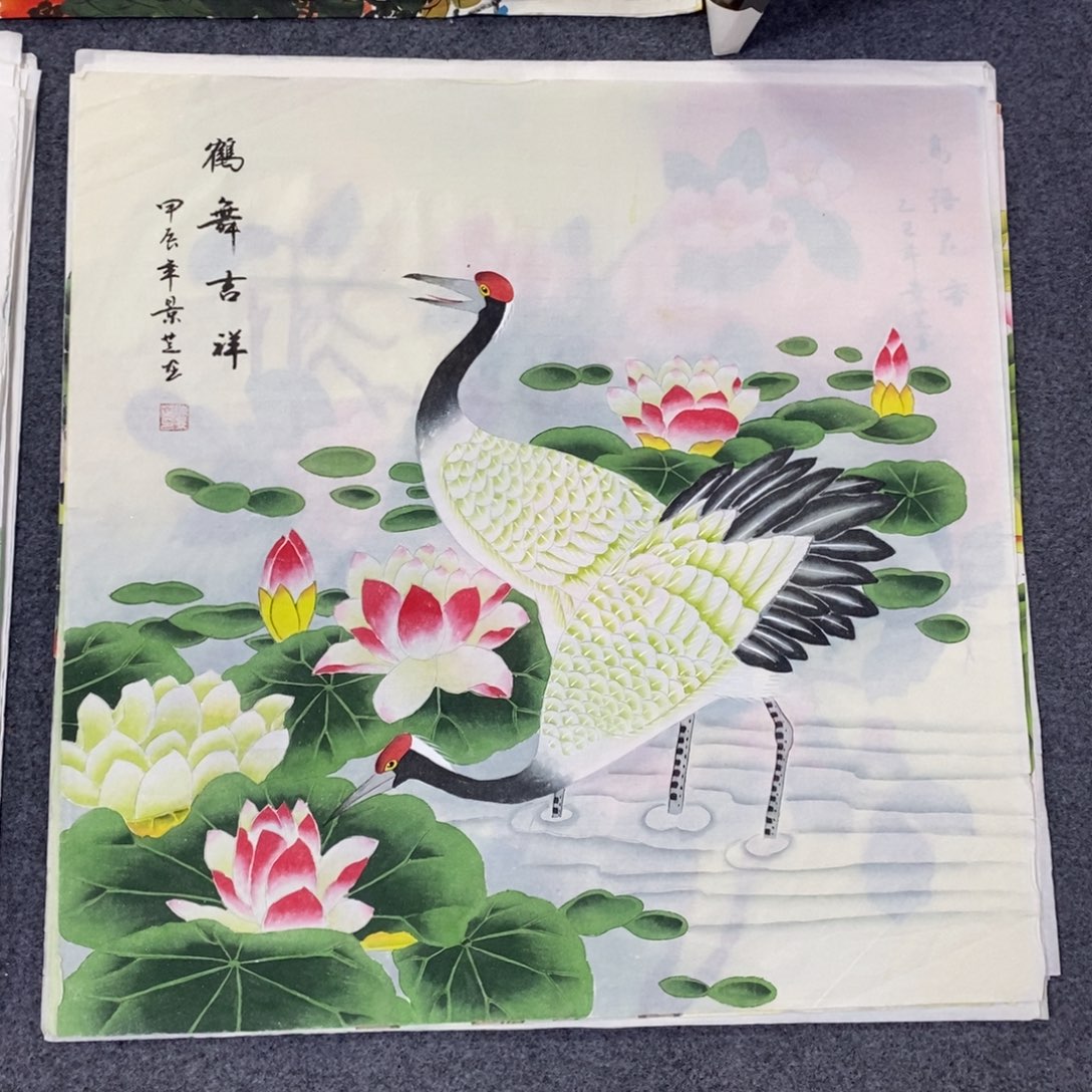国画尺寸68✖️68斗方工笔手绘画