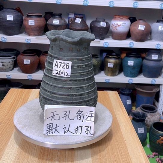 红陶手工制作工艺花盆