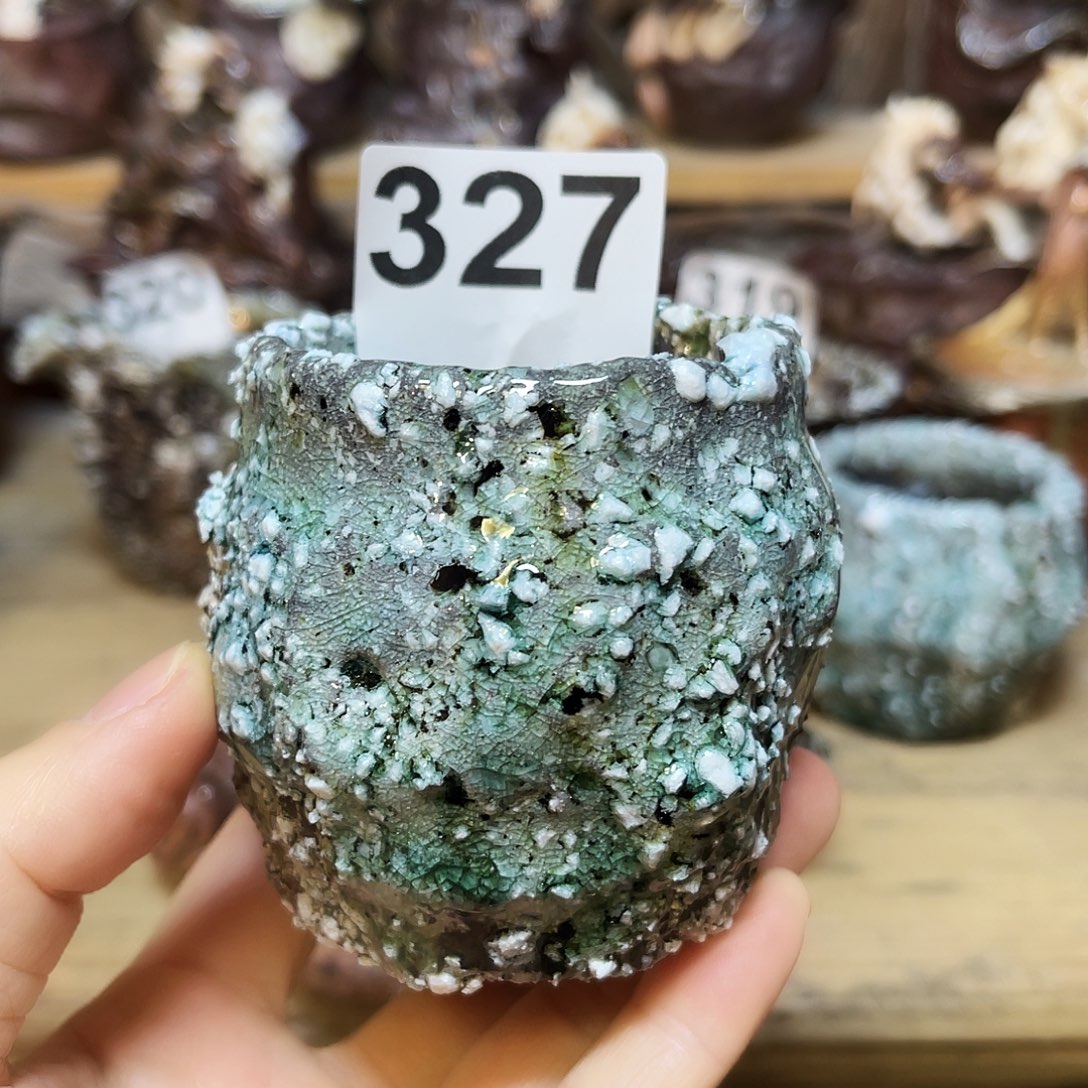 杯柴烧手捏石头杯