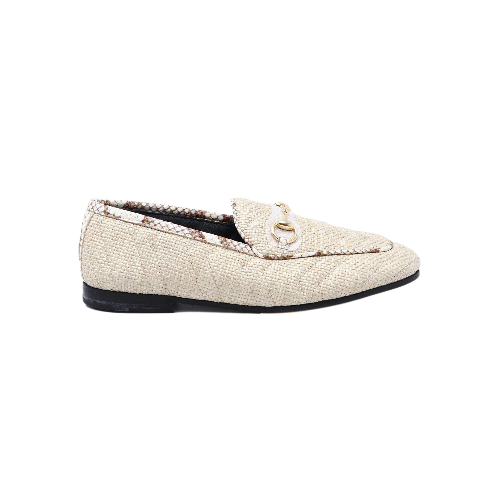 99新 GUCCI/古驰 活动乐福鞋 拉菲草 35.5码P241196179