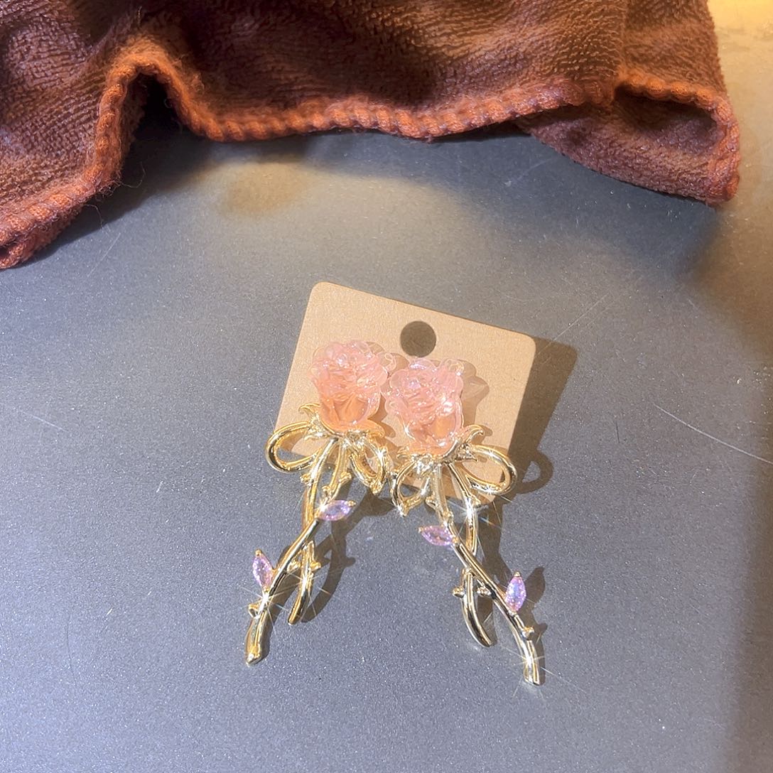 合成立方氧化锆铜合金925银女王玫瑰花