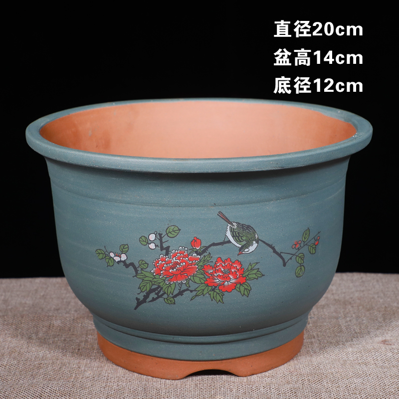 紫砂花盆种菜多肉阳台盆景专用盆栽金弹子多肉阳台绿萝陶瓷大号