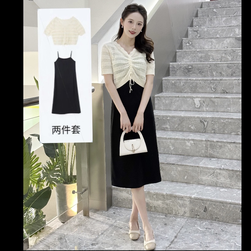 【专柜同款】歌莉娅 夏季新品  两件套装吊带裙套头衫1B4CAB070