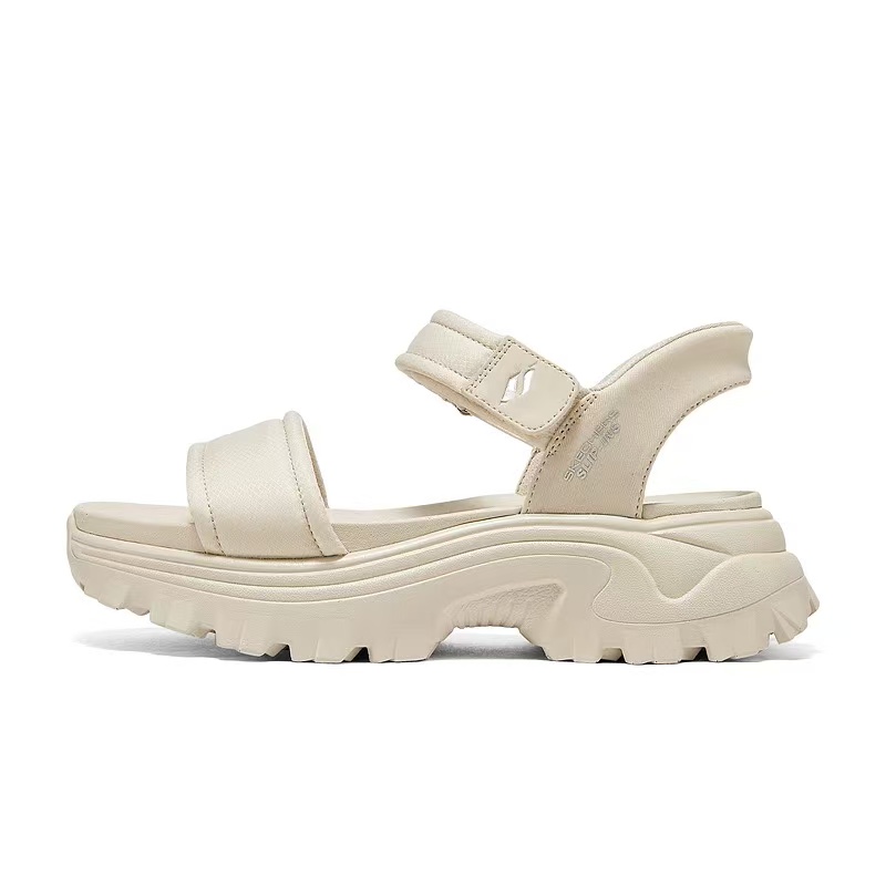 斯凯奇蜜糕鞋2025夏女鞋踩屎感外穿凉鞋厚底增高耐磨沙滩鞋119872