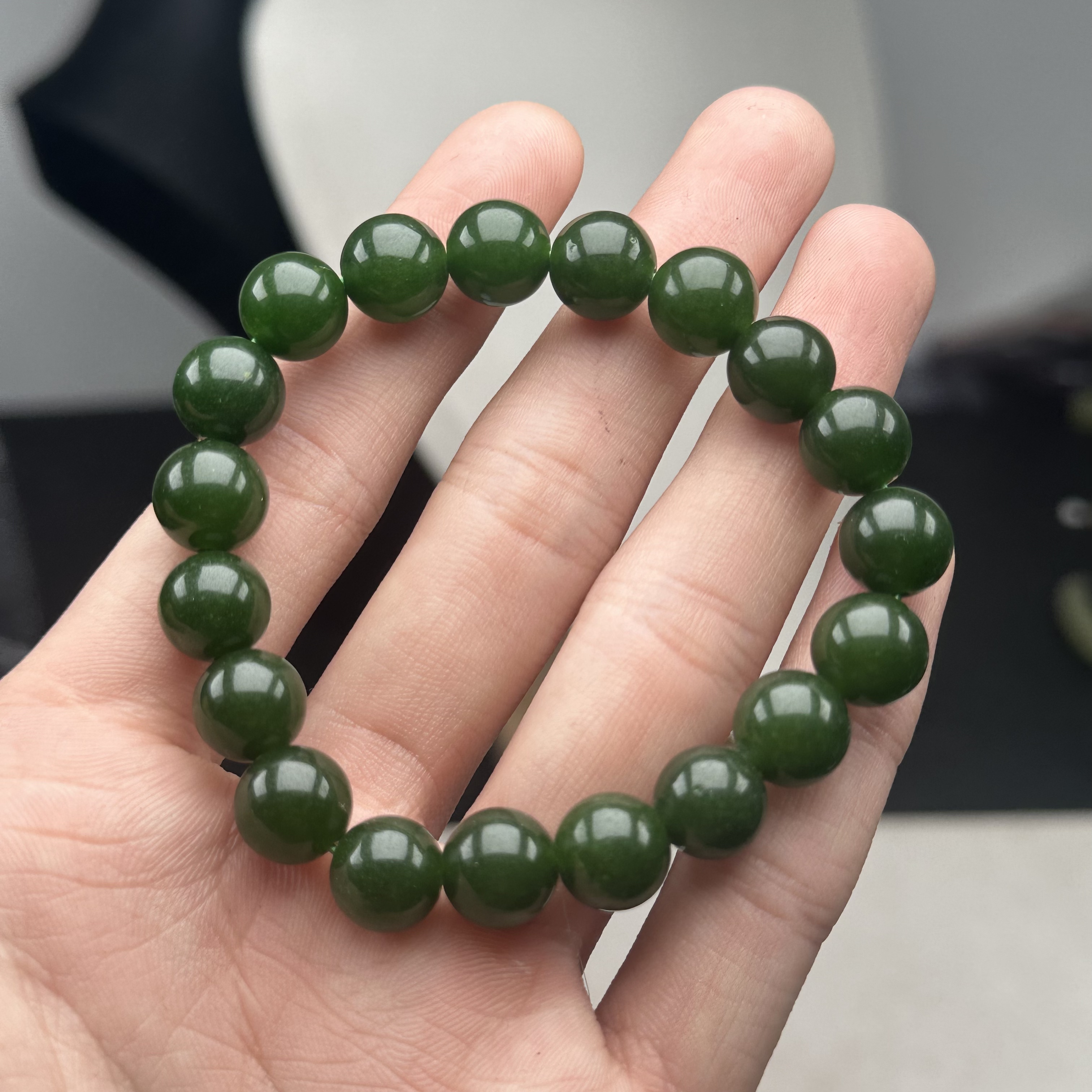 菠菜绿卡10m手串时尚-A2006