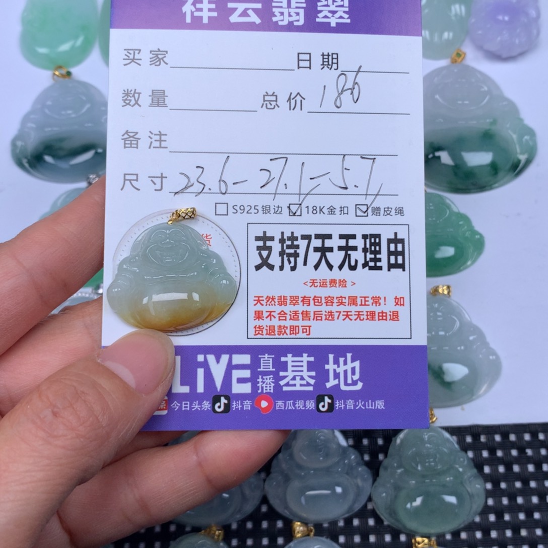 翡翠未镶嵌颈饰天然