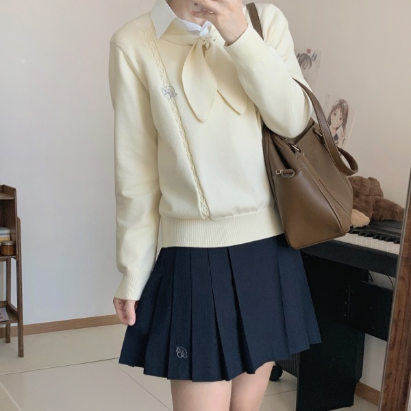 壹壹零式 原创秋冬新款毛衣针织 《兔叽噗噗 》JK制服