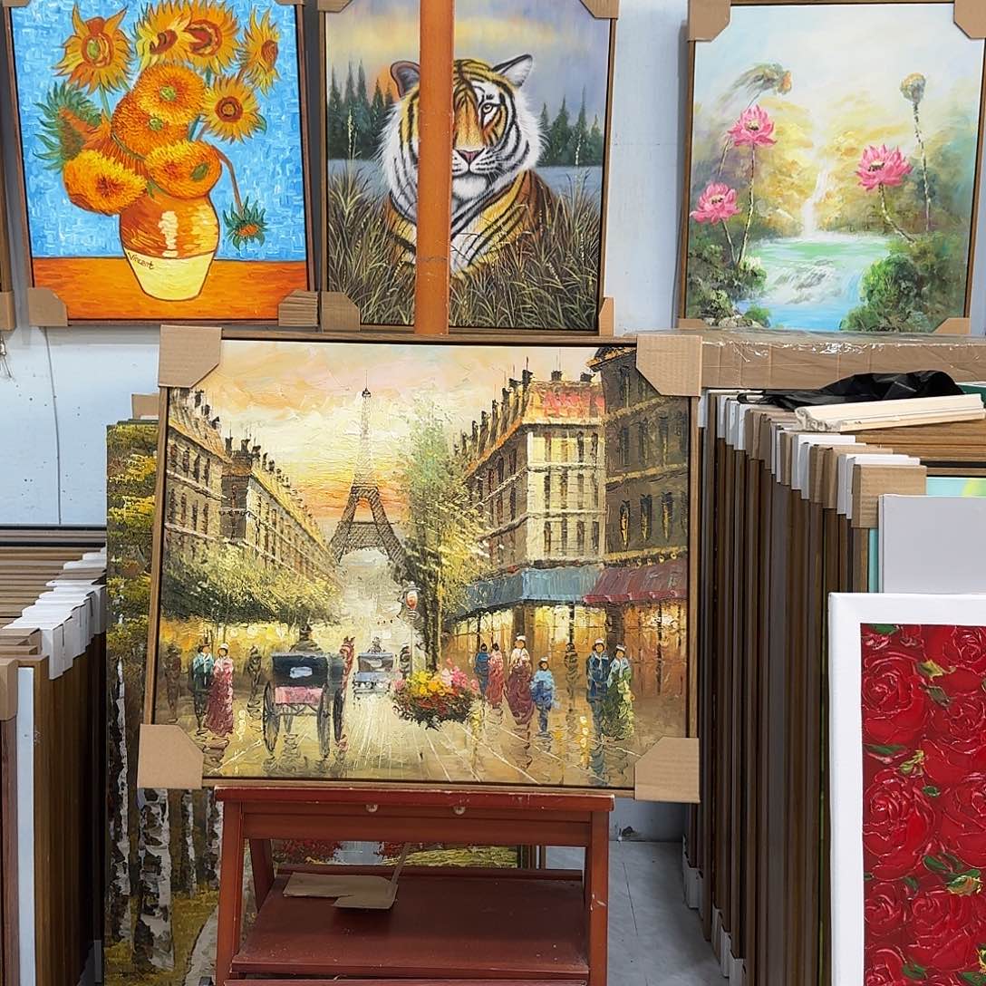 油画5060油画作品入选全国美展并