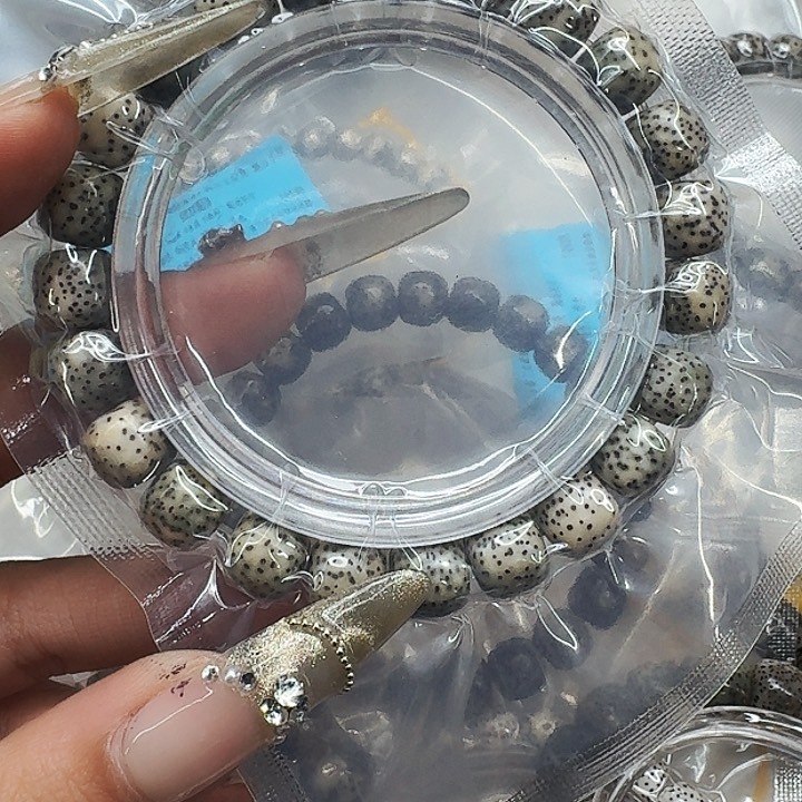 星月菩提手串526高端卡姿兰绿包白星月菩提10桶单圈