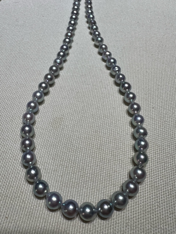 【周天珠宝】真多麻海水珍珠项链星空蓝色炫彩多样性发一条