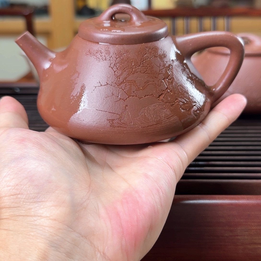 紫砂茶壶子冶石瓢底槽清马建