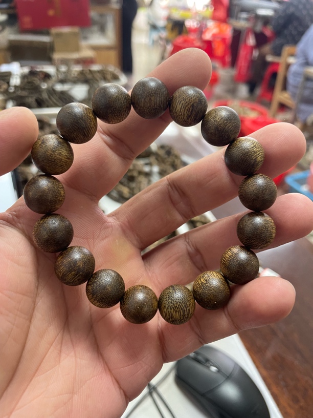 海南奇楠沉香手串1.2单圈（wen2）