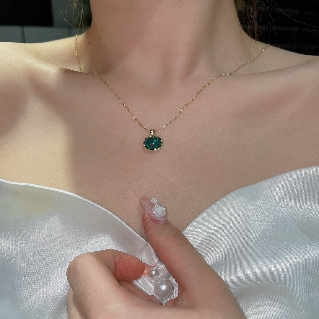 坠链均925银 古丽古丽小众银项链锁骨链轻奢吊坠饰品时尚简约大气