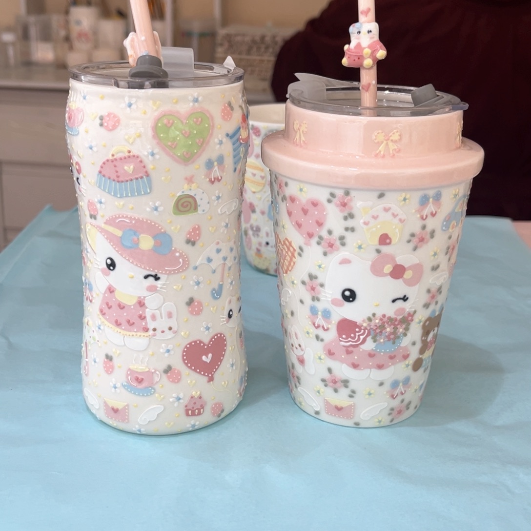 Y***.瓷片预定花篮和帽子画面小蛮腰器型