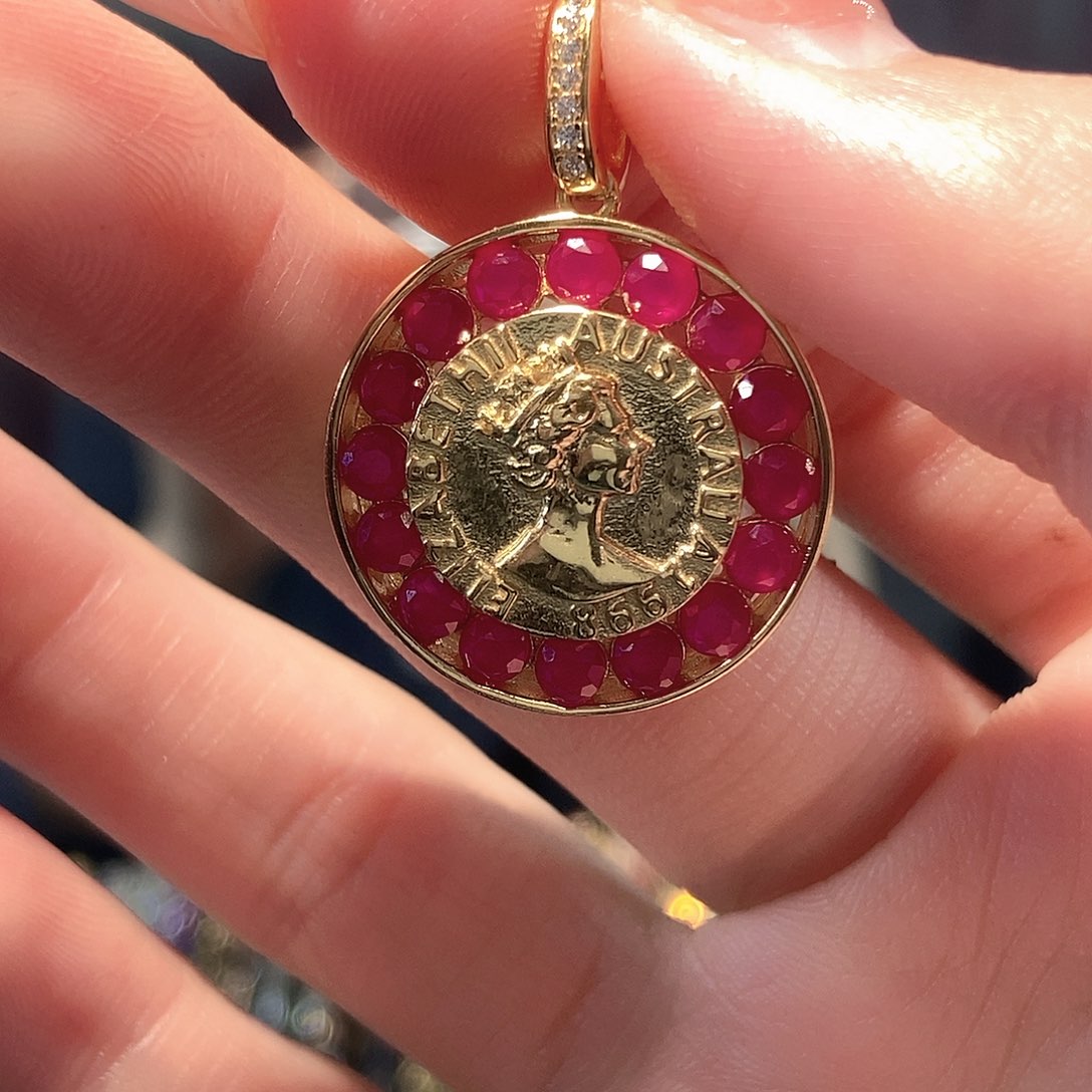 红宝石颈饰银S925镶嵌?**?