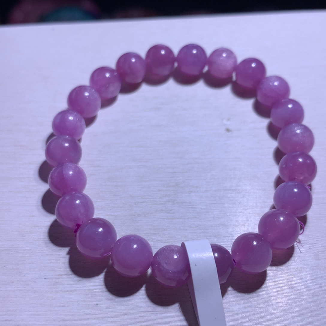 水晶银S925镶嵌手串紫云母8.8m