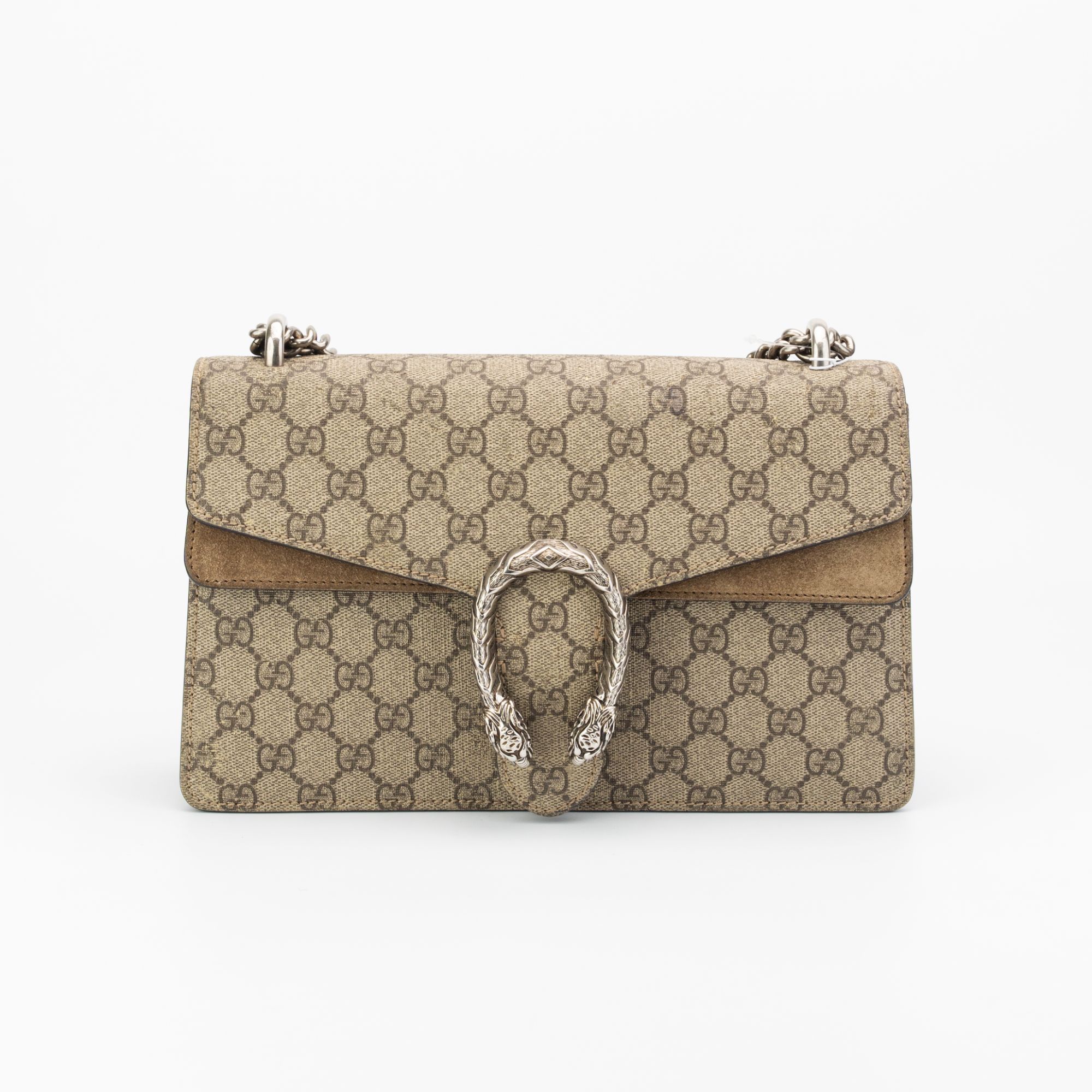 95新 GUCCI/古驰 驼色酒神包单肩斜挎链条中号古驰gucci女包0662