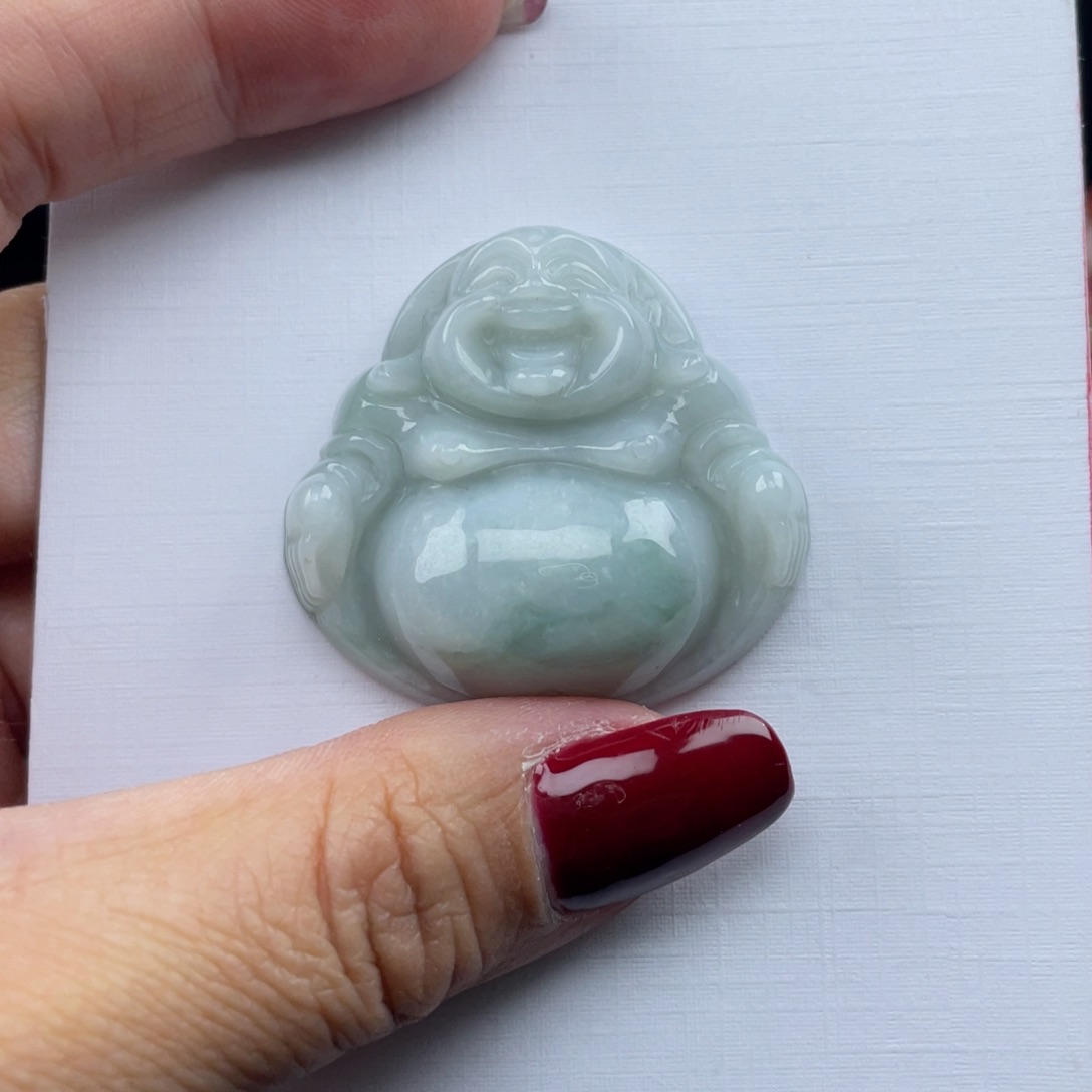 翡翠未镶嵌颈饰佛公38尺寸微瑕介意勿拍不退不换