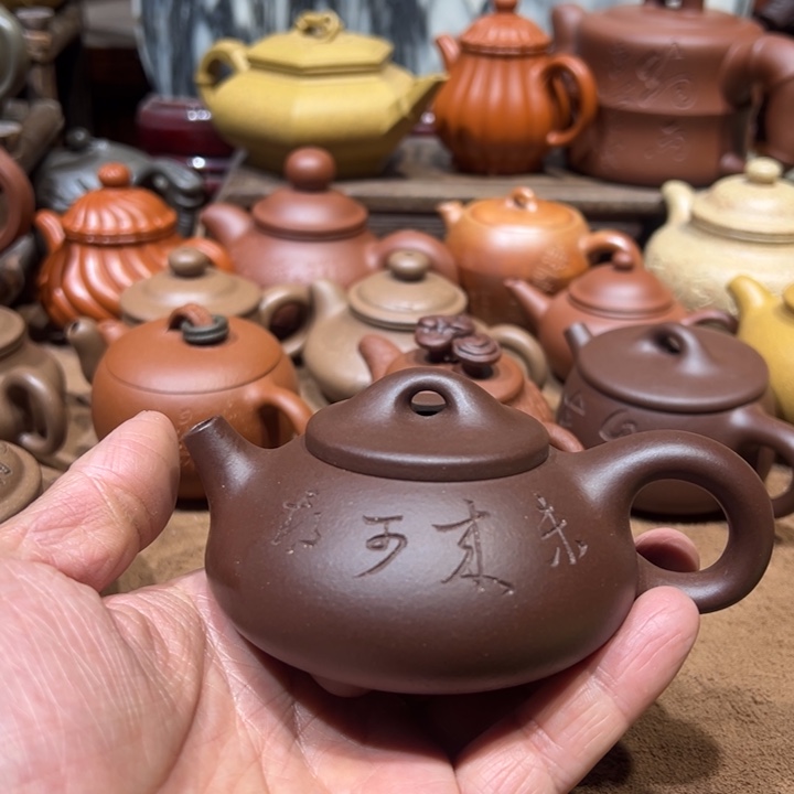 紫砂茶壶夜*猫宜兴紫砂