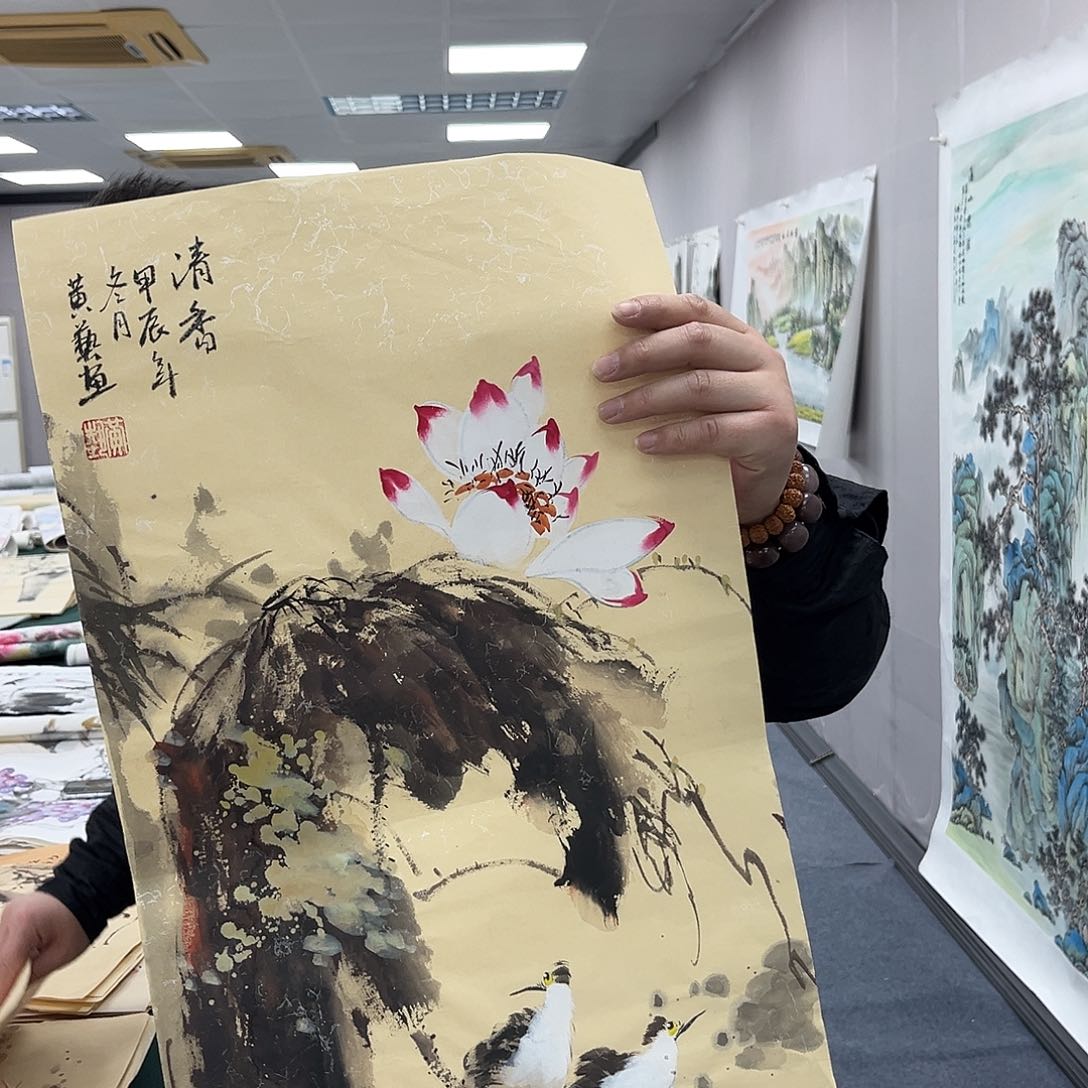 国画国画宣纸纯手绘制作