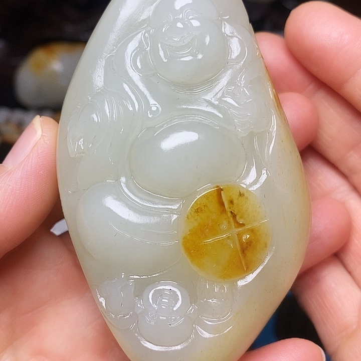 品***馆和田玉未镶嵌车挂