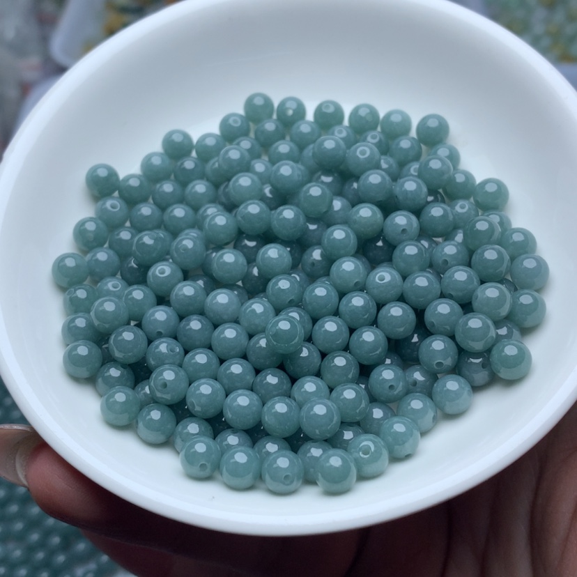 【闪购商品】翡翠手链未镶嵌卡6冰蓝水50颗