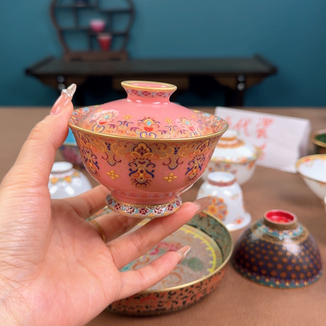 雨*曦福利盖碗盖碗珐琅彩