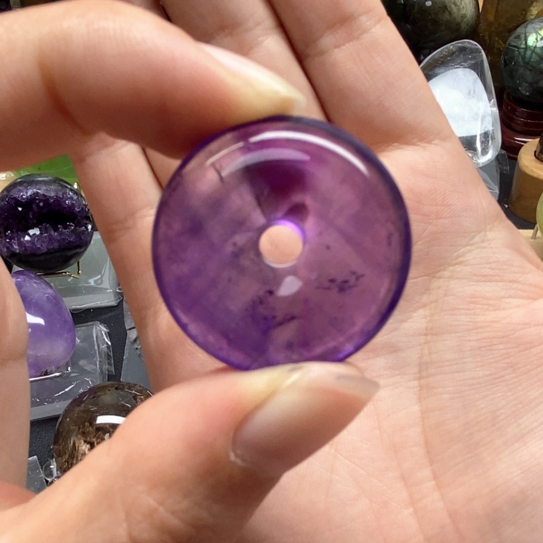 未镶嵌紫晶珠宝半成品