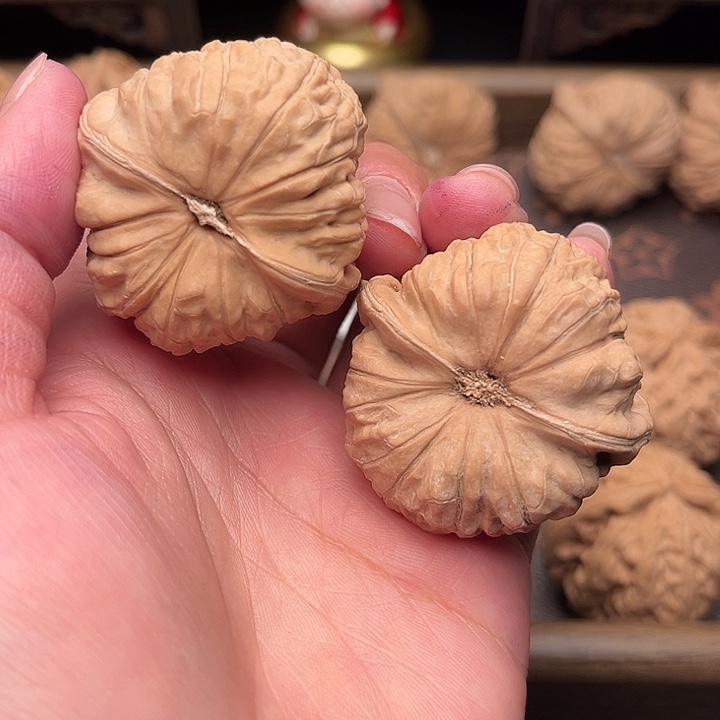 文玩核桃把件41全品南瓜墩50.3克