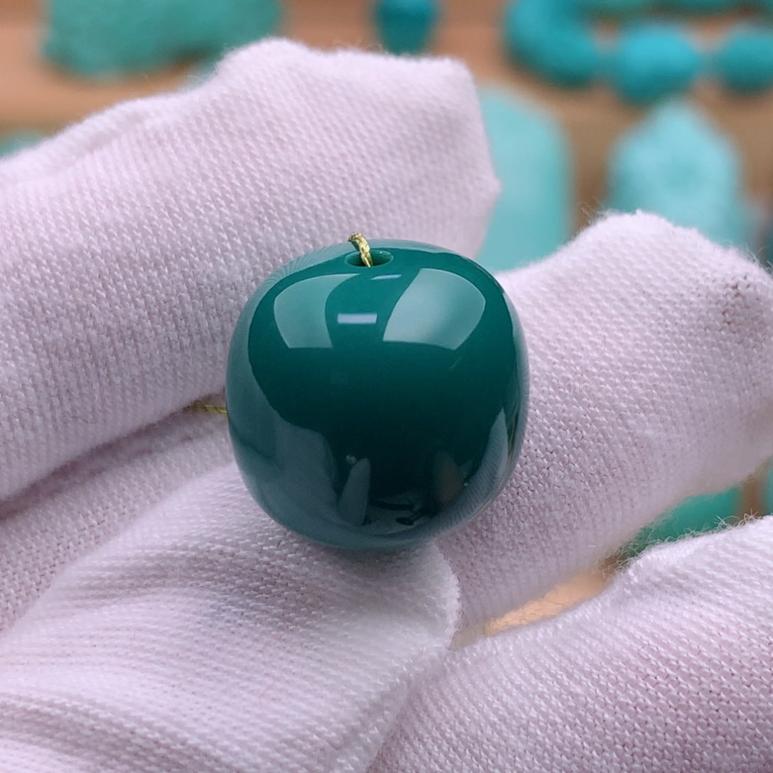 绿松石珠宝奇石未镶嵌15.4mm✖️14.4mm