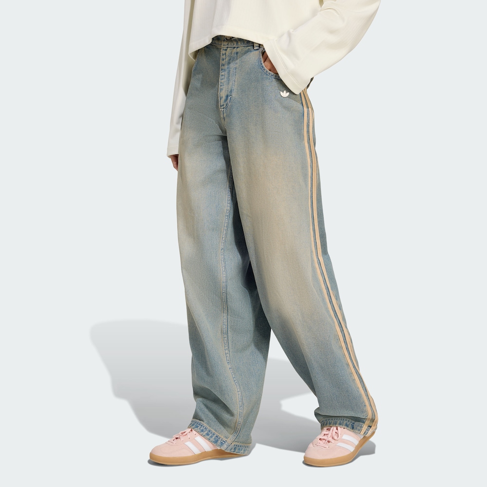 XPAdidas三叶草PREMIUM ESSENTIALS PANT 纯棉牛仔运动裤JY2868