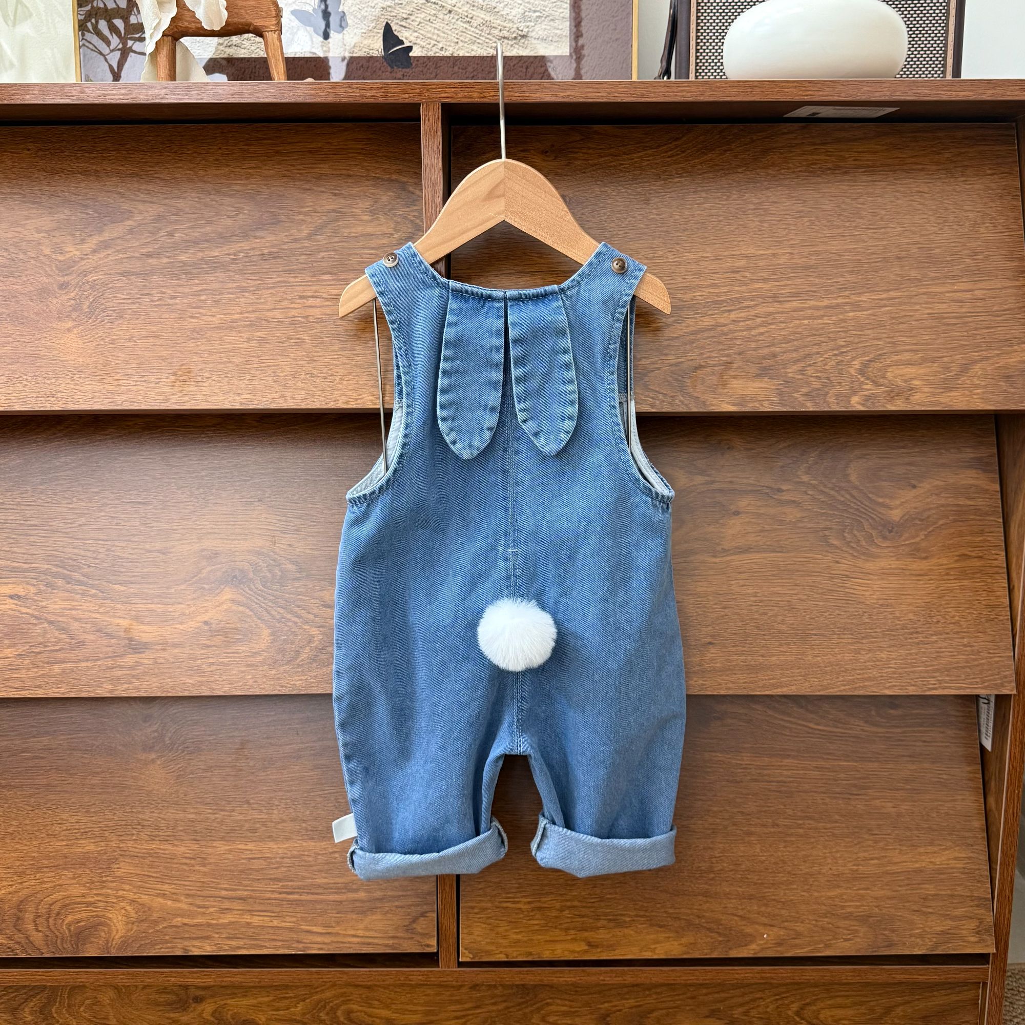 萱妈家-1025【兔耳朵牛仔背带裤】直播间专享浮力 