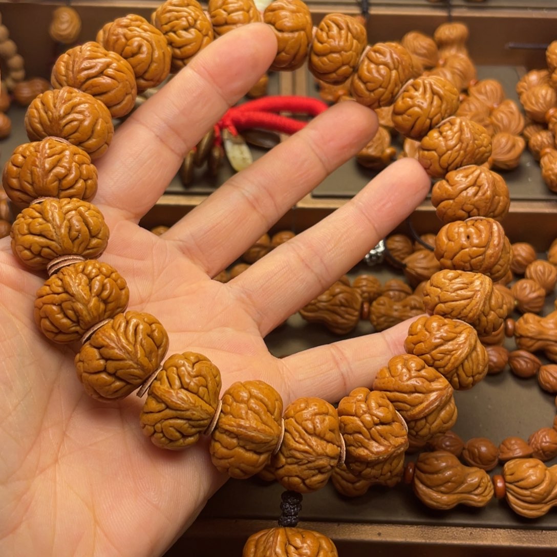 天****桃核手串龙纹桃核21