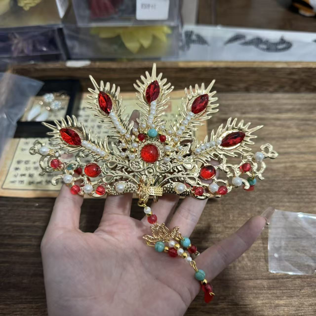 大凤冠一只。前尘梦古风汉服配饰